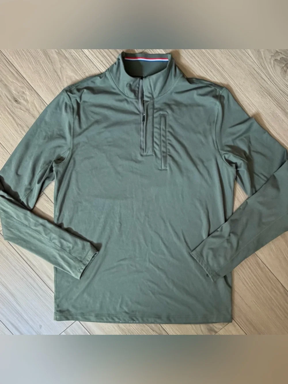 Four Laps Venture Men's Olive Green Quarter-Zip Pullover Sz S